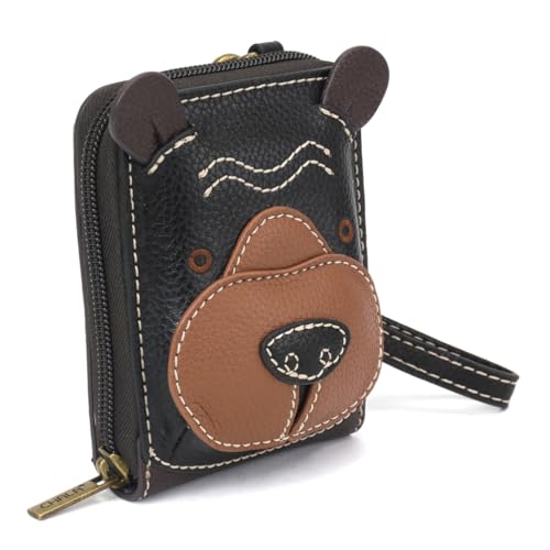 Image of CHALA RFID Cute-C Credit Card Holder Wallet Wristlet - Women Faux Leather Cute-C with Strap