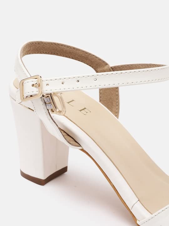 Image of ELLE Women's Block Heel Sandals with adjustable ankle strap