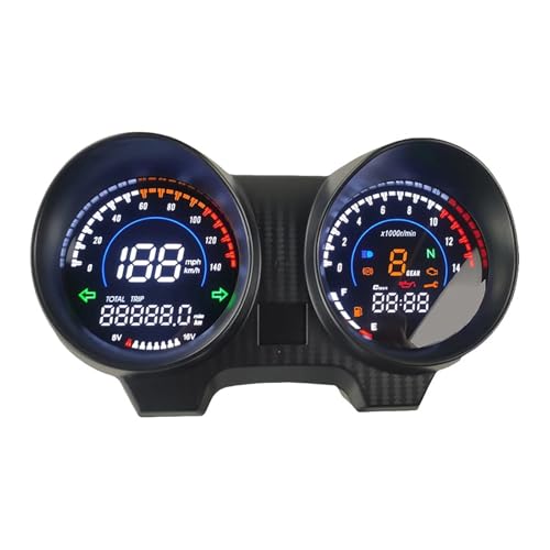 デジタルダッシュボードオートバイスピードメーターデジタルダッシュボードオートバイ回転数メーター為に ホン&ダCG150 Fan150用 デジタルゲージ