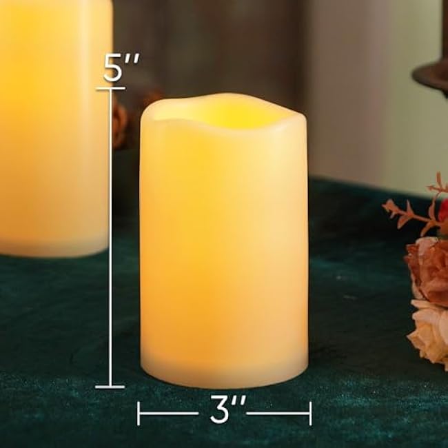 Homemory 1 Pack Flameless Candles, Electric Fake Candles