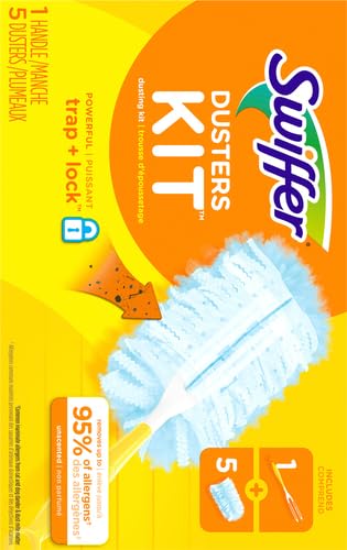 Image of Swiffer Dusters Starter Kit, Kit Includes 1 Handle and 5 Dusters (Pack of 6)