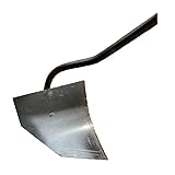 Soil Turning Hoe, Triangle Hoe Garden Tool, Hardened All-Steel Plow Hoe Ridging for Manuring Weeding Planting Digging Soil Leveling Stainless Steel Landscaping Hoe, Bronze