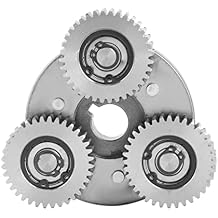 36T 38mm Planetary Gear with Clutch for Motor Electric Bike E-Bike Steel Gear Ebike Parts, silver