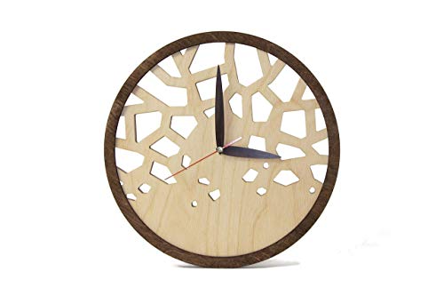 Large Wall Clocks 11.8x11.8x0.95 inches - Wood Clocks - Wooden Wall Clock - Wooden Clock Gift - Wood Clock Gift - Newlyweds Gifts - Going Away Gifts - Moving Gift