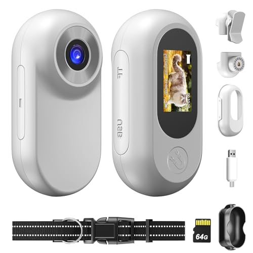 Image of Mini Body Camera【2026 Upgrade】 1080P 64GB Ultra-Light Thumb-Size Wearable Mini Camera with Adjustable Pet Collar Mounts & Handlebar Clip for Outdoor & Daily Use