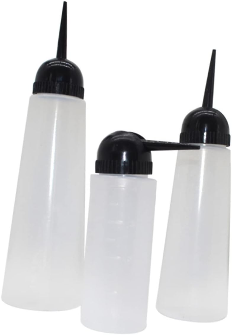 Didiseaon 5pcs Hair Dye Bottles with Oblique Nozzle Refillable Shampoo Container for Easy Hair Coloring and Salon Use Design for Liquid Subpackaging