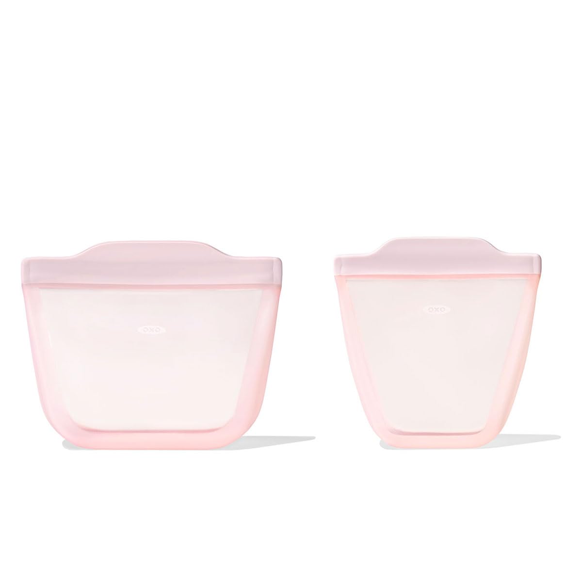 OXO Tot Silicone Reusable Bags – 2 Piece Cup and Snack Set - Blossom