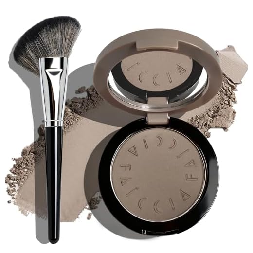 Okerker Cool Toned Contour Palette with Mirror, Taupe Grey Contour Powder for Fair Pale Light Cool Toned Skin, Nose Contouring Bronzer Powder with Face Brush