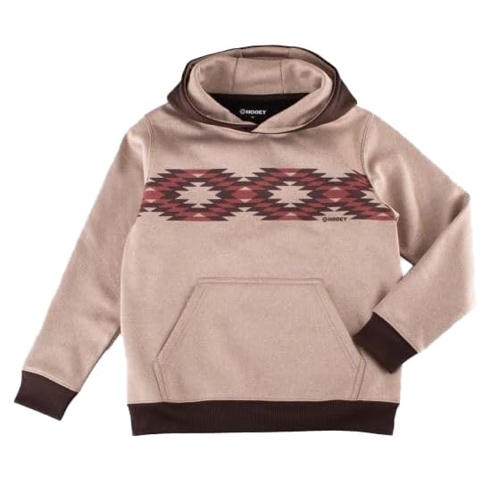 HOOEY Boys' Tan Aztec Hoodie