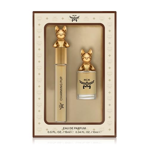 MCM Fragrance Collection Charming Pup Eau de Parfum Duo Gift Set - Mini Spray 0.34 Fl. Oz. and Travel Spray 0.5 Fl. Oz.