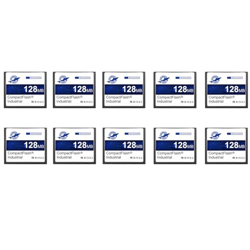 Image of Dogfish Compact Flash Memory Card 128MB 10PACK Industrial CF Type I Card FAT16 for Industrial Equipment and Vintage Digital Cameras