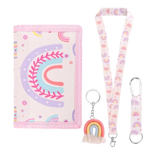 GADITIEK Brustbeutel Mädchen Geldbeutel Portmonee mit Schlüsselanhänger Portemonnaie Mädchen für Geburtstagsgeschenk (Böhmische - Neu)