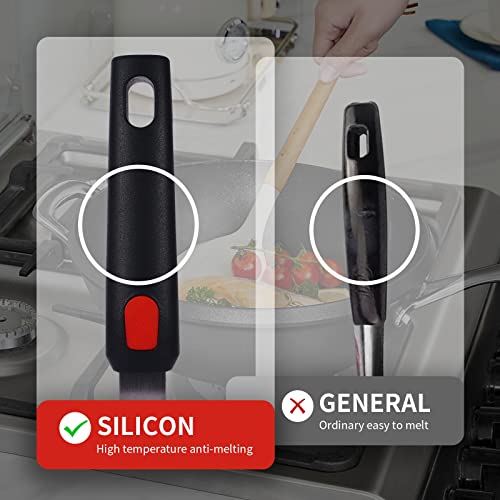 Hvanam Silicone Spatula Turner Set Large And Thin Flipper Spatulas Heat Resistant 600 ° F Slotted Flexible Turner Cooking Utensils For Nonstick Cookware Egg,Pancake,Fish,Omelette,Hamburger (3 Pack) by Hvanam - Image 7