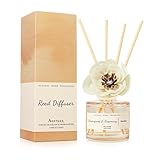 Aeeteek Reed Diffuser - Lemongrass & Rosemary Essential Oil Aroma for Home, Room Decor Aesthetic with Long-Lasting Fragrance, 4.06 fl oz (120 ml) Air Freshener for Office, Bathroom