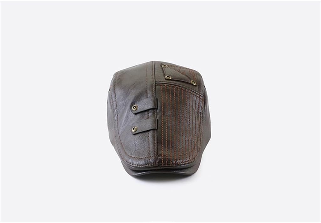 Dark Coffee Duck Tongue Cap Middle-Aged and Elderly Hat Padded Outdoor Leisure Forward Beret