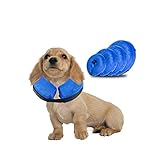 Dunhuang Inflatable Dog Cone Neck Collar for After Surgery, Soft Dog Cones Protective Pet Recovery Collar, Dogs Cats e-Collar Prevent Pet from Licking Touch Wounds