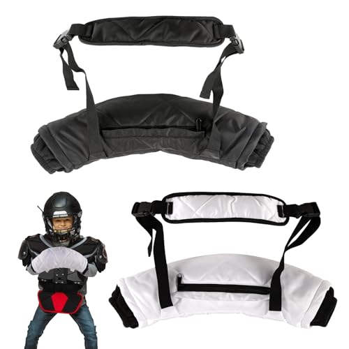 2 Pcs Football Hand Warmer,Handwarmers Pouch Hand Muffs Winter Tactical Hand Warmers Football Warmer Bag Zipper Pocket,Football Warming Pouch for Outdoor Sports Gifts Accessories (Black+White, Youth)