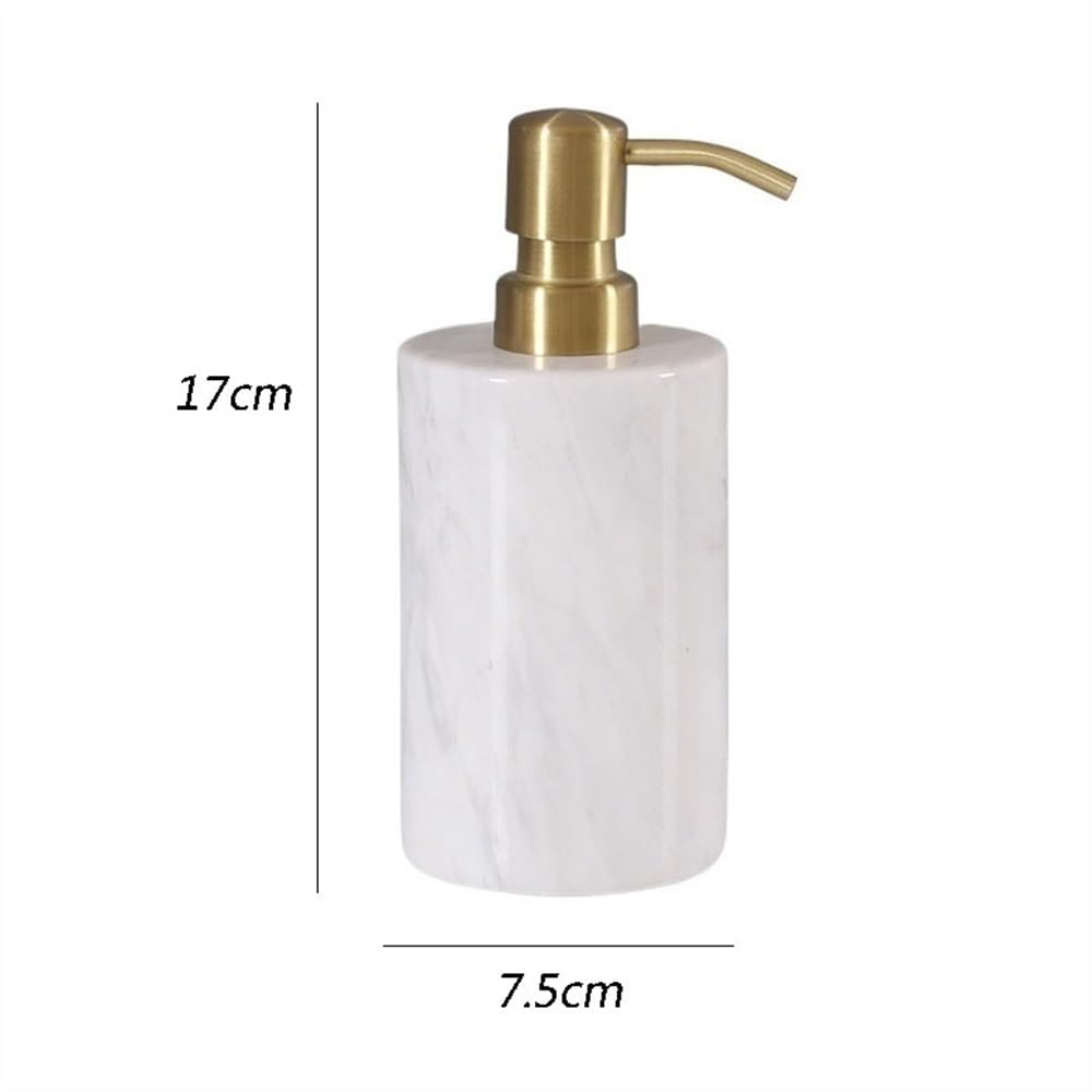 Dispensador Jabon Botella de jabón de mármol, Prensa for baño de Hotel, Botella vacía, dispensador de loción for baño, Adorno for Botella Dispensador Jabon Baño(Bruin)