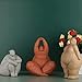 XYQXYQ Fat Lady Figurines Yoga Decor,Woman Sculpture Yoga Figurine Creative Woman Ornament Vintage Home Decoration Room Table Craft Gifts (A)