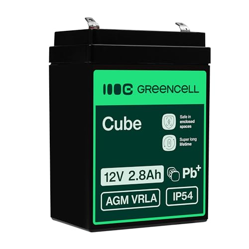 Green Cell Recambio de Batería Gel AGM 12V 2.8Ah Rechargeable Pila Sellada de Plomo ácido batería sin Mantenimiento Batería de Reemplazo para Sistemas de Alarma Antirrobo Video vigilancia