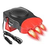 Car Heater That Plugs Into Cigarette Lighter 12V Car Heaters Portable Fast Demisting Defroster for Trucks, Vans and Cars(150W Red)
