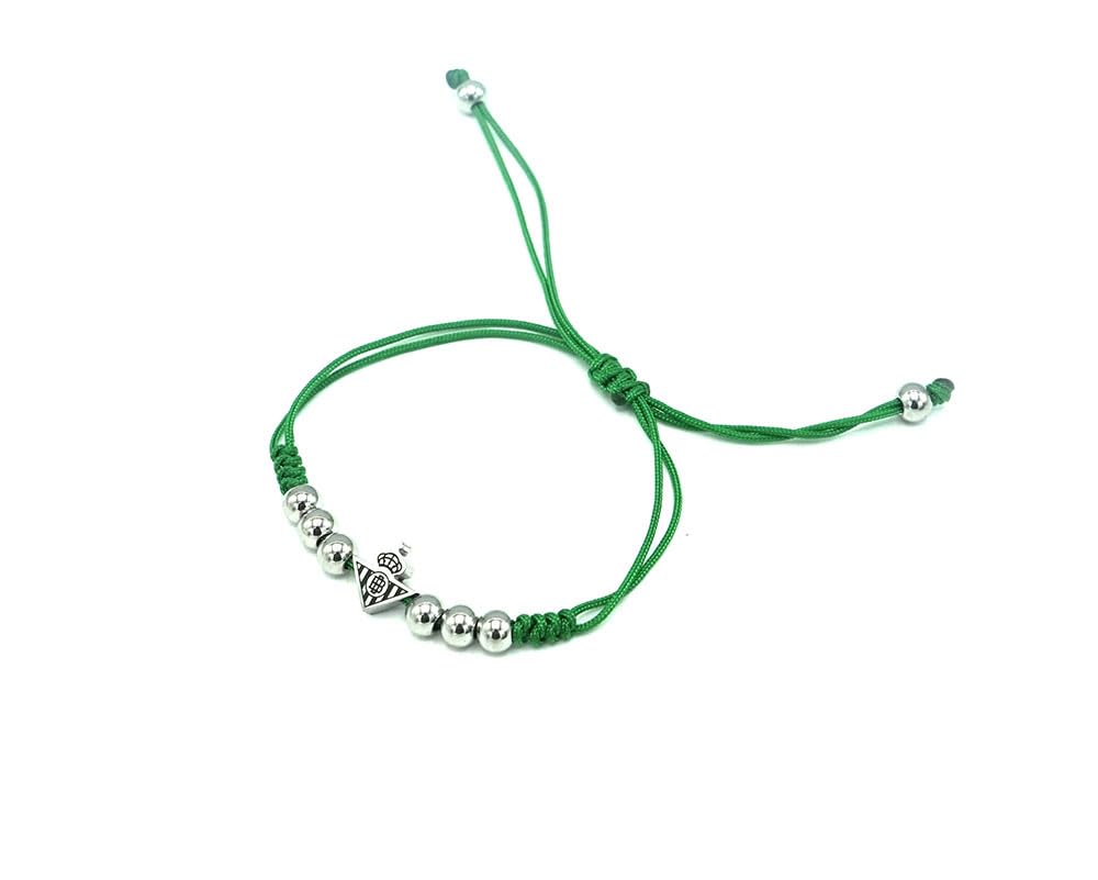 Pulsera Oficial Real Betis acero y macramé