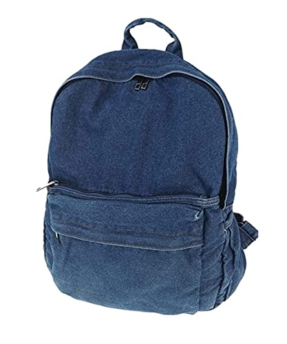 Image of MaxxCloud Vintage Denim Laptop Backpack Casual Canvas Daypack Handbag Purse Lightweight Rucksack Shoulder Bag