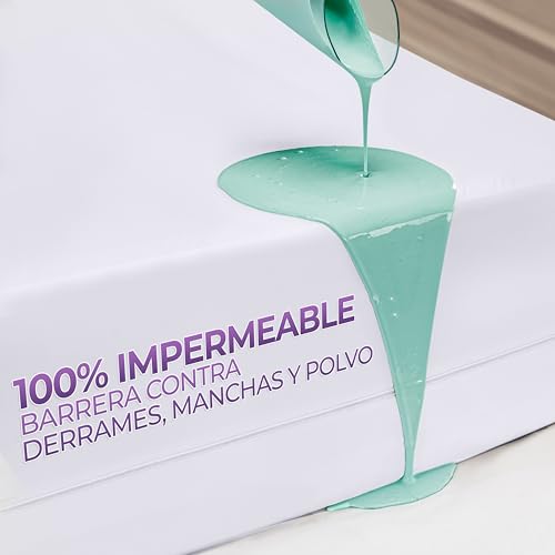 Miniatura 2 de Utopia Bedding Impermeable Premium Funda De Colchón Con Cremallera - Protección Contra Líquidos Cama 135-135 X 190 X 30 Cm