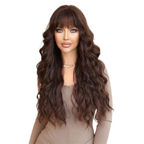 Perruque naturel cheveux longs bouclés pour vos soirées et moments élégants