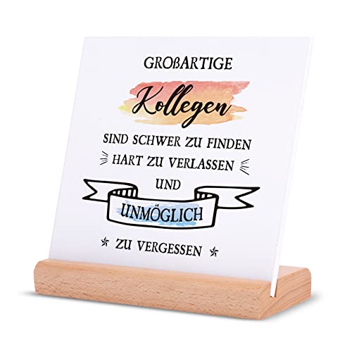 Geschenk Kollegen, Beste Kollegen Geschenk, Abschiedsgeschenk Kollegen Jobwechsel, Geschenke für Kolleginnen Holzsockel Dekoration Lieblingskollegin Geschenk, Abschied Kollegen Freundschaftsgeschenke