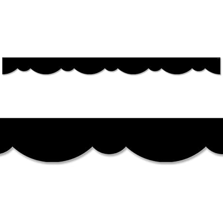 CTP Black Stylish Scallops Bulletin Board Borders