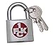 Produktbild International Connection Für Anhänger des 1. FCKaiserslautern Vorhängeschloss mit eigener Gravur Geschenkidee für Fussballfans