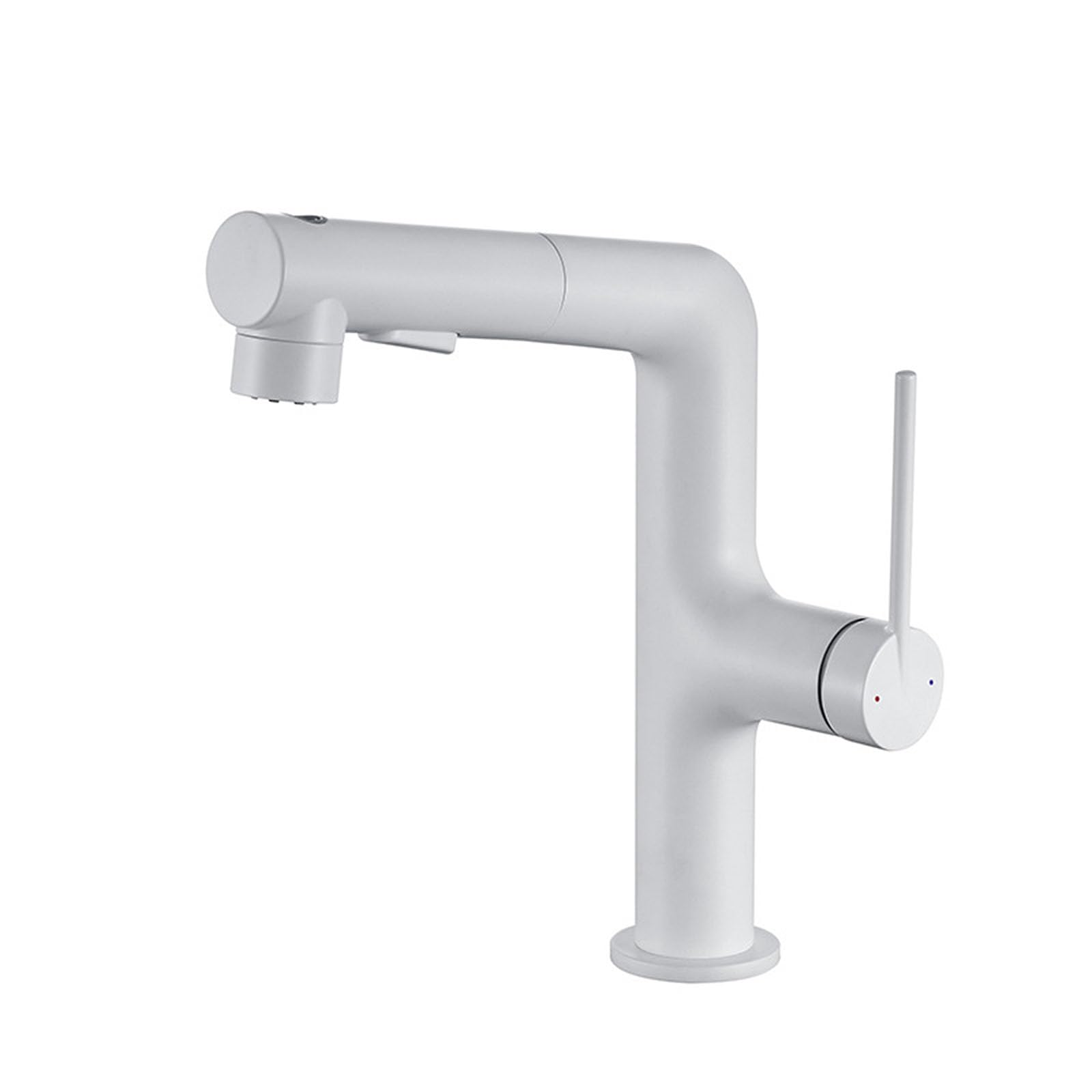 Pull Out Sprayer Bathroom Faucet - Single Handle Copper Vessel Sink for Hot and Cold Water