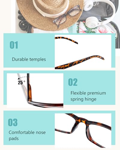 Image of Yexiya 24 Pack 1.75 Reading Glasses Bulk Adjustable Traditional Reading Glasses with Spring Hinge Non-prescription for Men Women, Multicolor