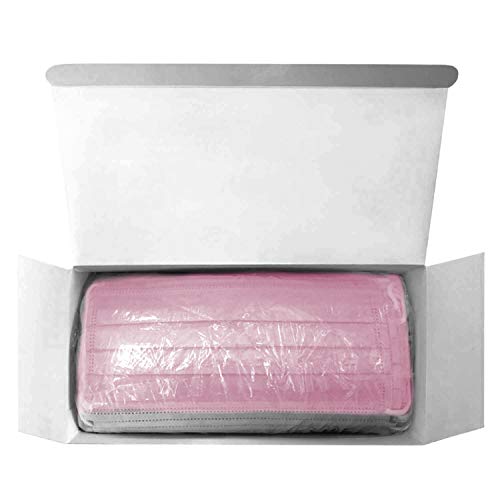 Harley Street Care Disposable Pink Face Masks Protective 3 Ply Breathable Triple Layer Mouth Cover with Elastic Earloops (Pack of 100) - Image 8