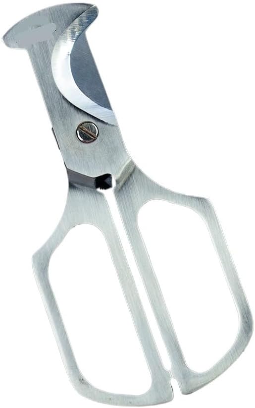 Cigar Cutter Stainless Steel Scissors Portable Travel Slicer Metal Pocket Smoking Accessories Tool Case(B)
