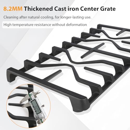 Image of Upgraded WB31X27151 Side Stove Grate Replacement for Ge General Electric Stove Parts,WB31X24736 Cast Iron Burner Cooking Grate Rack for General Electric JGBS66REKSS JGB735SPSS Stove Rack,2 Pack