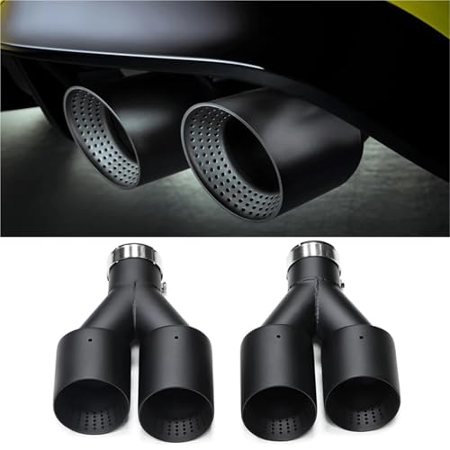 Double canule d'échappement mate look sport pour rassemblement auto - 5