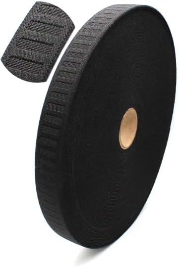 Non Roll Strong Black Elastic - Polyester - Color: Black - Choose Your Size & Length (Black - 1" 1/4th Inches - 36 Yards)