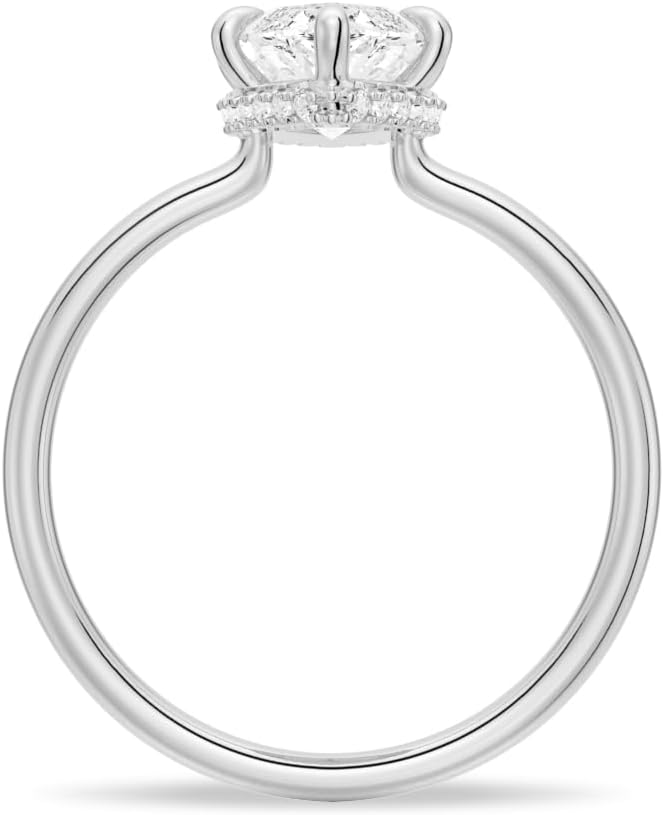 MSBLUE 2ct Marquise Cut Moissanite Engagement Ring for women, 14K Gold Vermeil, Wedding Promise Ring