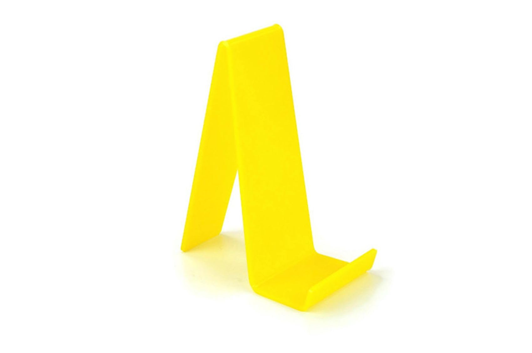 Pos Display Shop 5 x Yellow Medium Narrow Acrylic Book Display Stand Product Holder Easel, with Lip 200mm High x 90mm Wide - PDS8275 (Yellow)