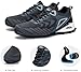 Kricely Men's Trail Running Shoes Non Slip for Hiking Trekking Cross Training Tennis Shoes Breathable Fashion Sneakers Lightweight Workout Footwear Outdoor Gym Jogging Navy Blue Size 9.5