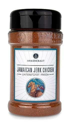 Ankerkraut Jamaican Jerk Chicken, BBQ-Rub, 200g im Streuer, Exotischer Insel-Geschmack für Hähnchen, Lecker Zu Hause Kochen am Grill, Premium Qualität