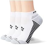 Starter Women's 3-Pack Athletic Microfiber Low-Cut Ankle Socks, Amazon Exclusive, White, Large (Shoe Size 10-13)