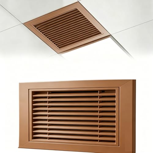Grille d'aération en aluminium marron, l'élégance murale durable - 2