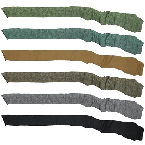 TPO 54" Silicone Treated Knit Gun Sock Cover, Non-Destructive, Easy-Slide, Rust-Preventing Rifle Cover Case Fit Most Rifles or Shotguns (Mixed Color-6 Pack) - TPO