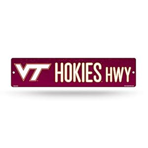 Rico Industries NCAA Virginia Tech Hokies 16-Inch Plastic Street Sign Décor
