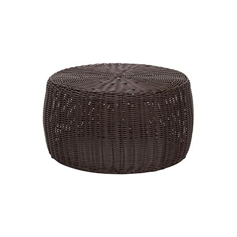 Household Essentials ML-5005 Resin Wicker Footstool Ottoman Cover