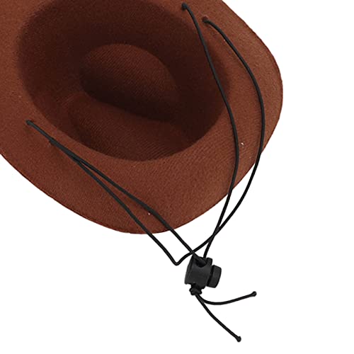 Sombrero para Perro Disfraz Vaquero Ajustable Marrón miniatura 7