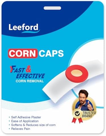 Leeford Cornex Corn Caps - 40 Strips | Corn Remover For Feet | Skin Friendly Corn Cap | Corn Caps for Foot Male & Female | Ayurvedic Corn Plaster | Medicated Corn Remover Cap